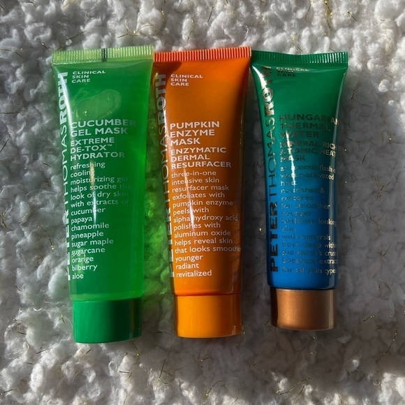 Peter Thomas Roth face mask trio- cucumber, pumpkin. 30 mL each - Picture 1 of 3